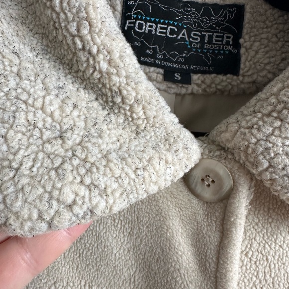 Vintage Forecaster of Boston Car Coat Fleece Sherpa Trimmed 90s Size Small - Picture 5 of 13